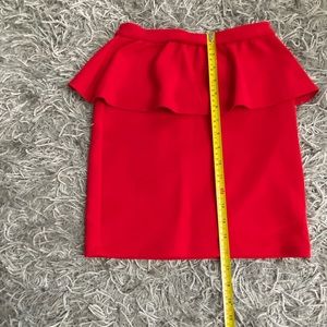 Charlotte Russe Red Peplum Skirt